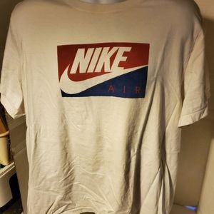 Nike Air Size XL T-shirt Red ,Blue, and White Swoosh